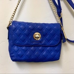 Blue cross body purse